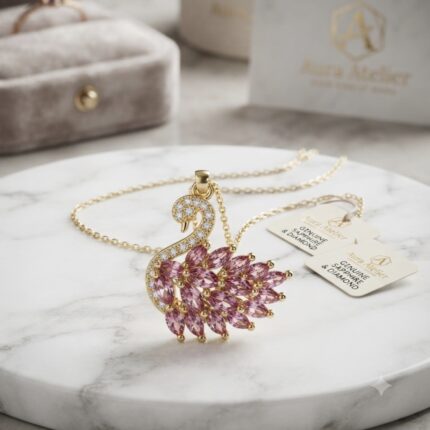 Gold Pembe Kuğu Kolye